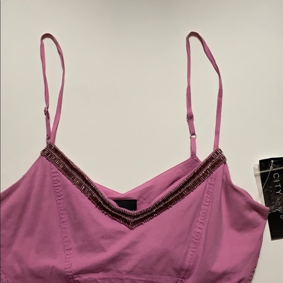 NWT city unltd. Pink top with bra size: L - Picture 2 of 9